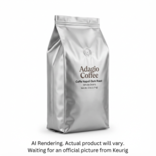 Café Adagio Grains Entiers - Adag Napoli Grains Torréfiés Foncés 5Lb