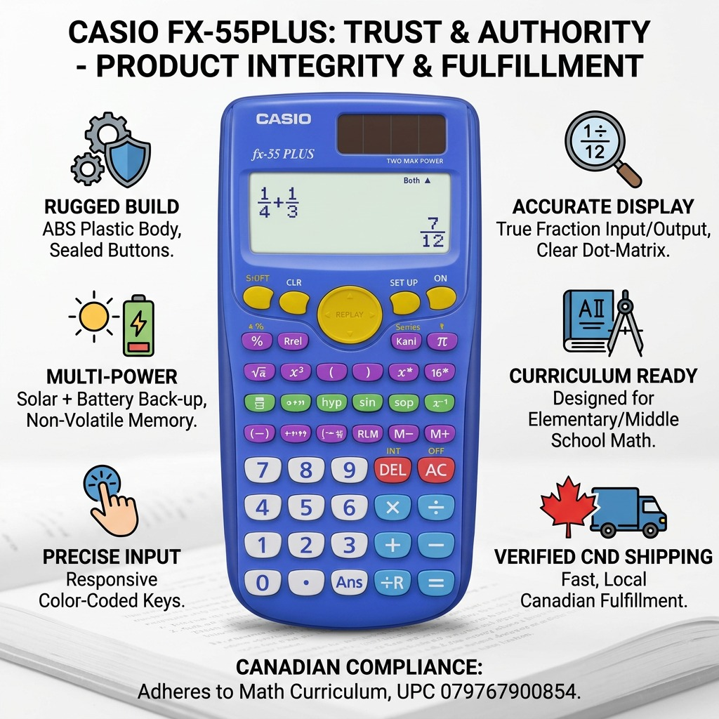 Casio FX-55 Plus Fraction & Scientific Calculator