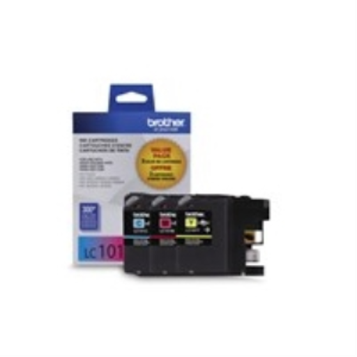 Brother LC1013PKS Lot de 3 cartouches d'encre couleur Innobella, rendement standard (1 chacune en cyan, magenta, jaune)