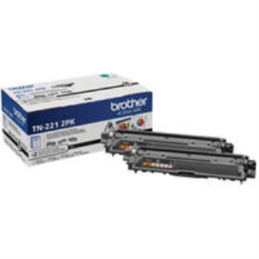 Brother Toner noir original TN221 Lot de 2 cartouches à rendement standard