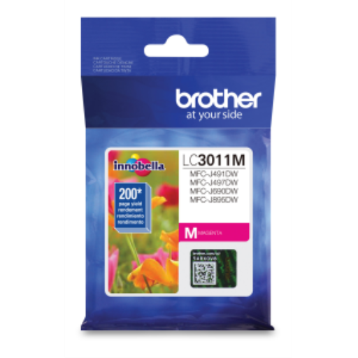 Cartouche d'encre magenta Brother LC3011MS, capacité standard