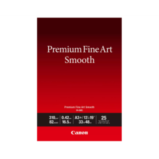 Papier d'art lisse premium FA-SM2 Canon, A3+/13X19 (25 feuilles/paquet)