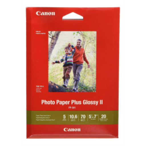 PP-301 Papier photo 5" x 7" Plus brillant (20 feuilles/paquet)