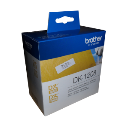 Étiquettes papier grand format Brother DK-1208 (400 étiquettes) - 1,4" x 3,5" (38 mm x 90,3 mm)