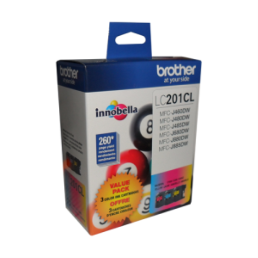 Brother LC2013PKS 3-Pack of Innobella Colour Ink Cartridges (1 each of Cyan, Magenta, Yellow), Standard Yield