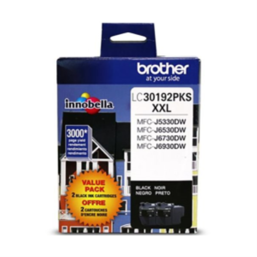 Cartouches d'encre Brother LC30192PKS Innobella noires, très haut rendement