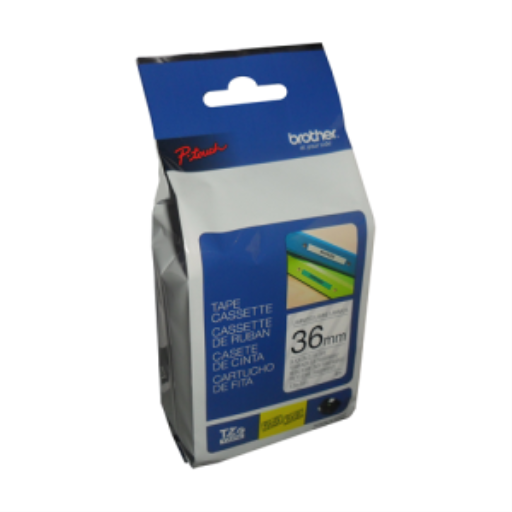 Brother Ruban Laminé Noir sur Transparent Authentique TZe161 pour Étiqueteuses P-touch, 36 mm de large x 8 m de long