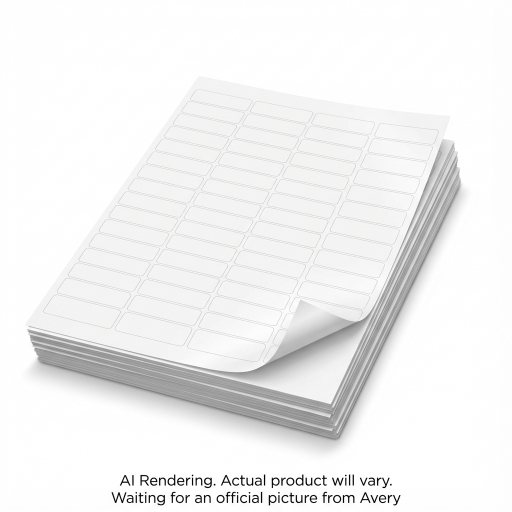 Avery White Easy Peel Labels, 1 3/4" x 1/2", Permanent, 10 Sheets