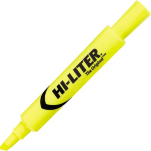 Avery Hi-Liter Desk Style Highlighters, 12/Box, Fluorescent Yellow, Individual