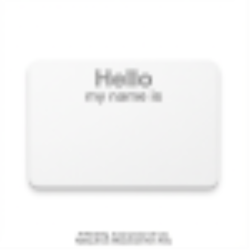 Avery Print or Write Name Badges 2-11/32" x 3 3/8", "Hello my name is", White paper Grey text, 30/pack
