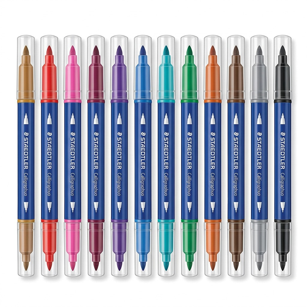 Staedtler Dual Tip Markers Calligraph Duo 12-Pack