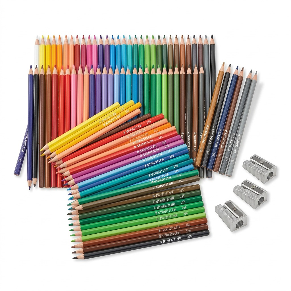 Staedtler Extruded Color Pencil, Class Pack, 144-Pack + 3 Sharpeners (12 Colours X 12-Pack)