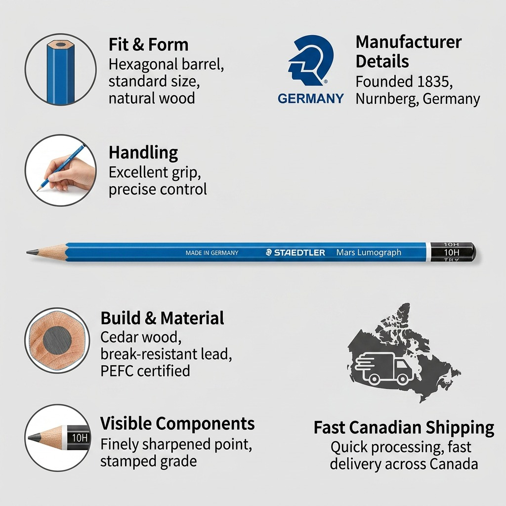Staedtler Pencil Mars Lumograph 10H 100% PEFC