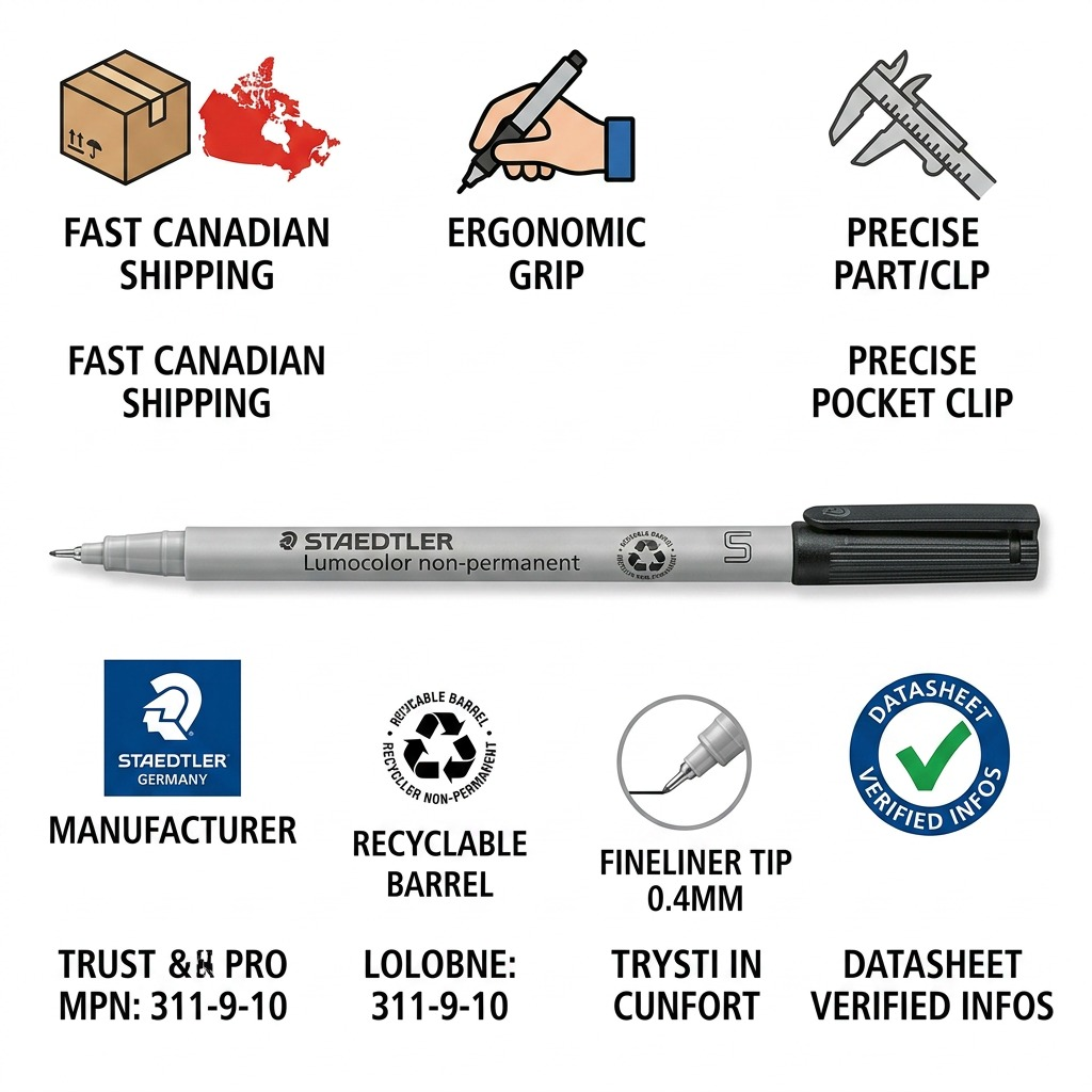 Staedtler Marker Lumocolor Superfine Water-Based Black