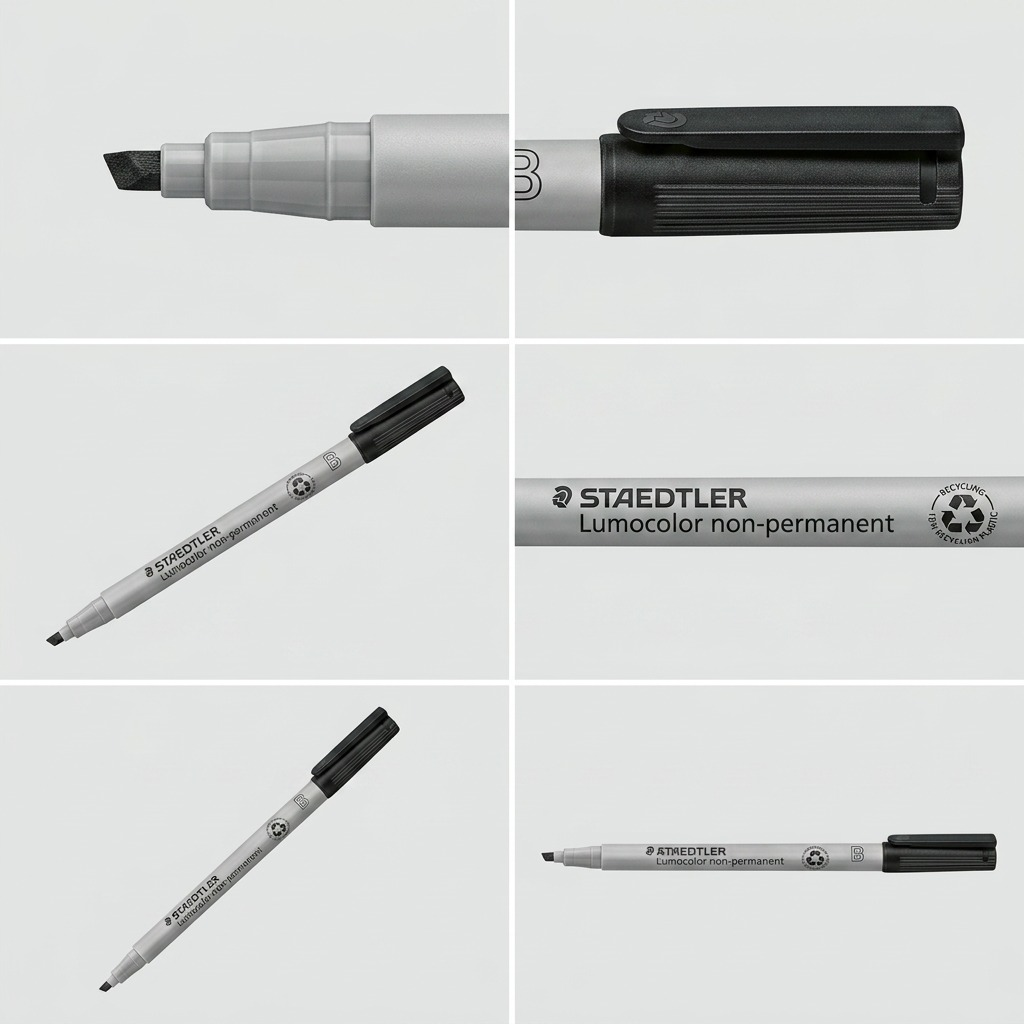 Staedtler Lumocolor Marker Chisel Washable Black