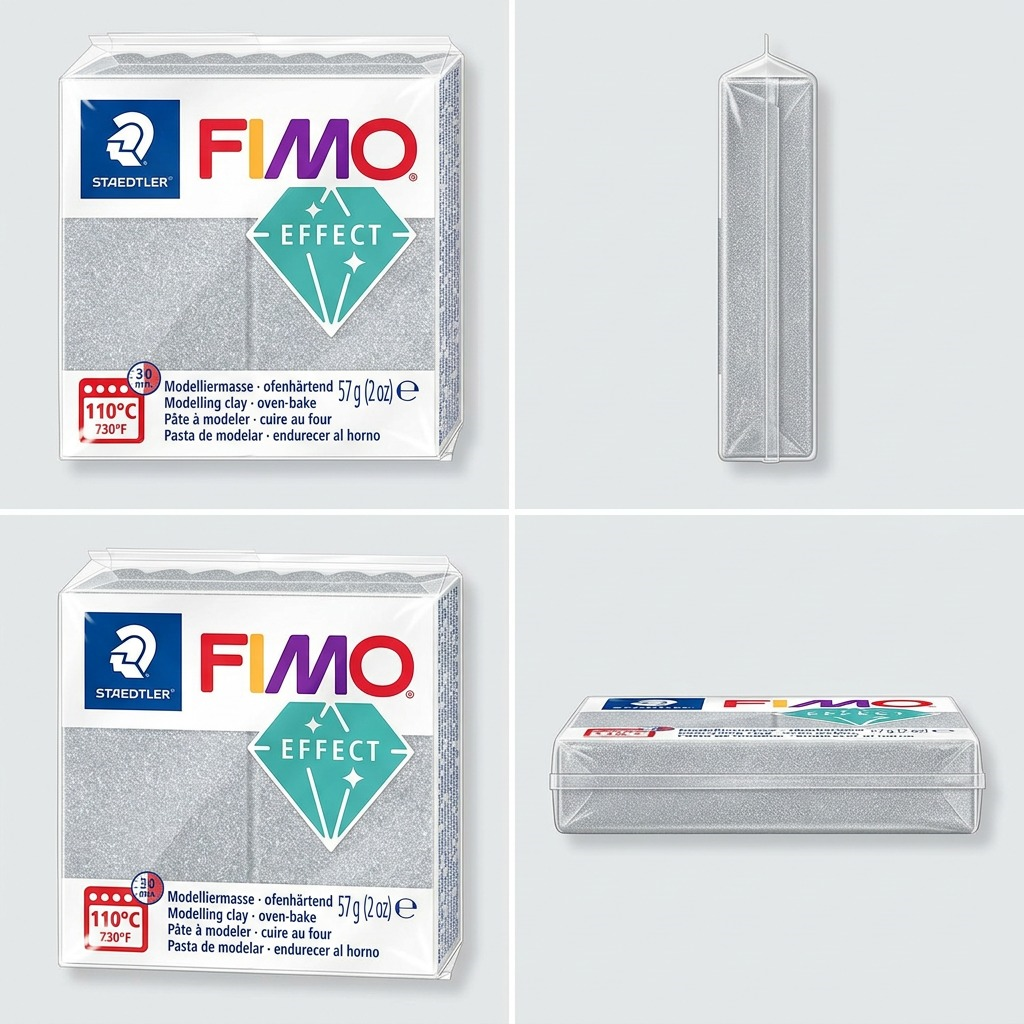 Staedtler Modelling Clay Fimo Effect Silver Metallic 57g (2 oz)