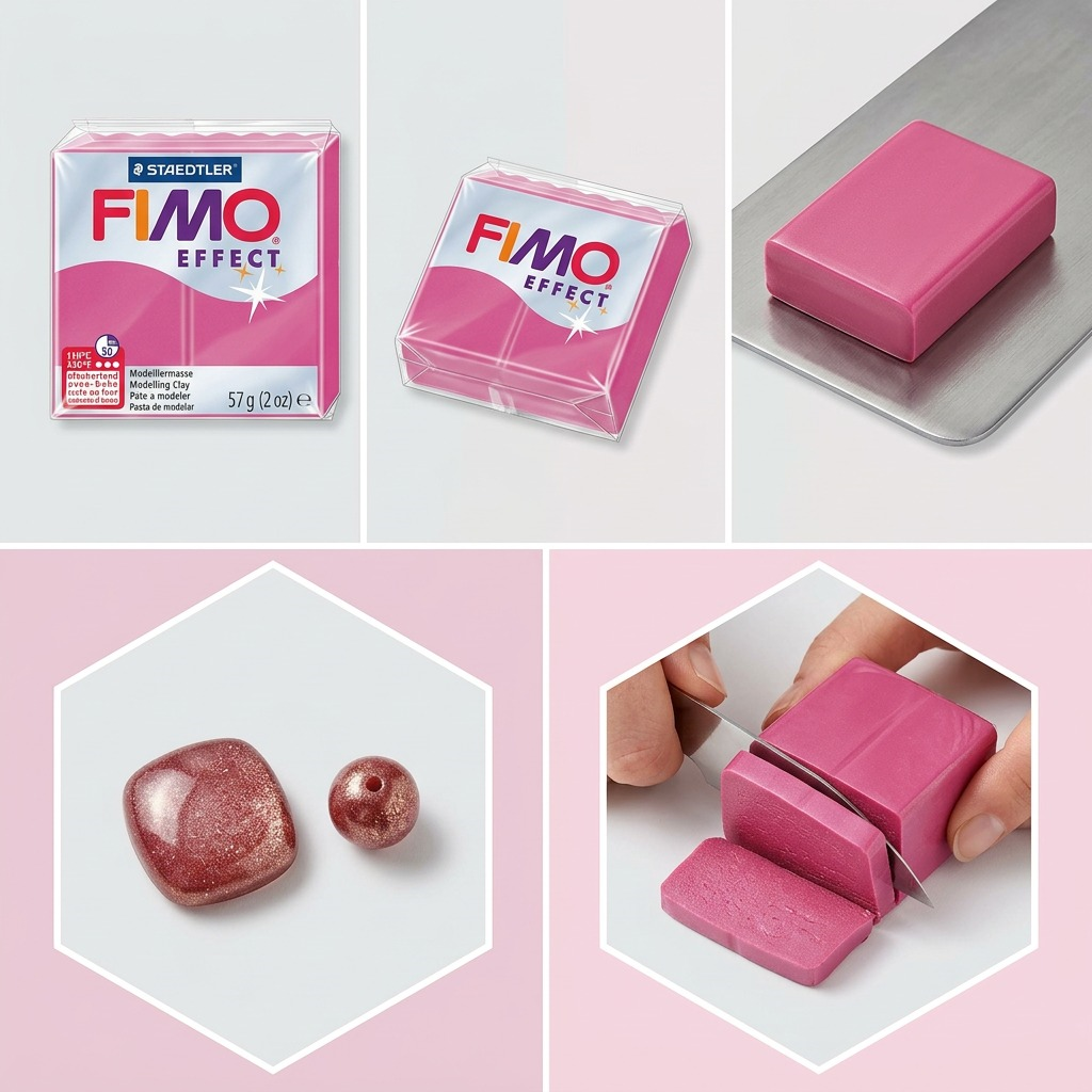 Staedtler Modelling Clay Fimo Effect Ruby Quartz 57g (2 oz)