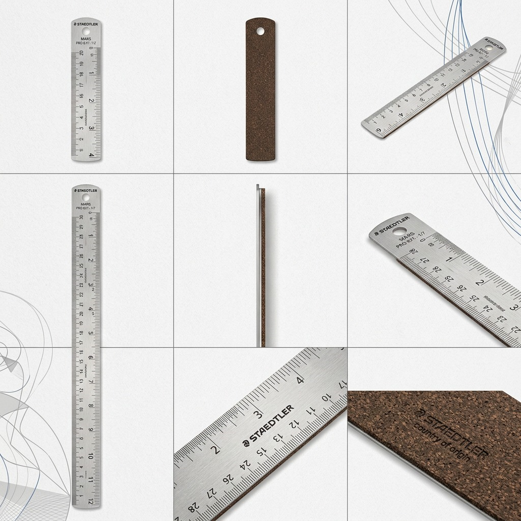 Staedtler Steel Ruler Cork Back 12