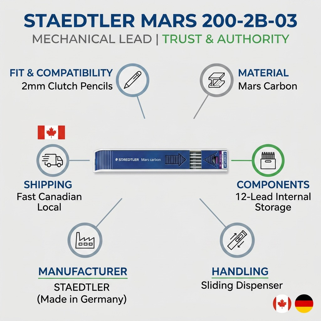 Staedtler Lead Lumograph 2mm* 2B *12