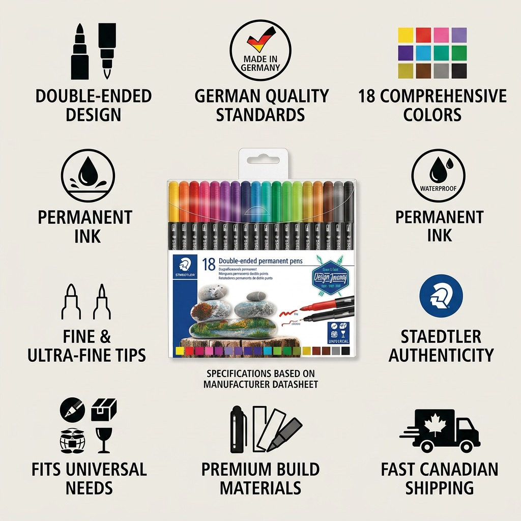 Staedtler Double-ended Permanent Pens 18-Pack
