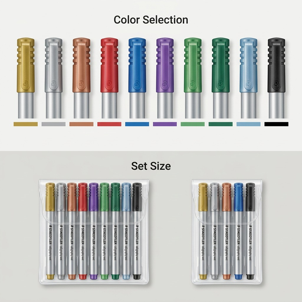 Staedtler Metallic Marker - Calligraphy, 10-Pack