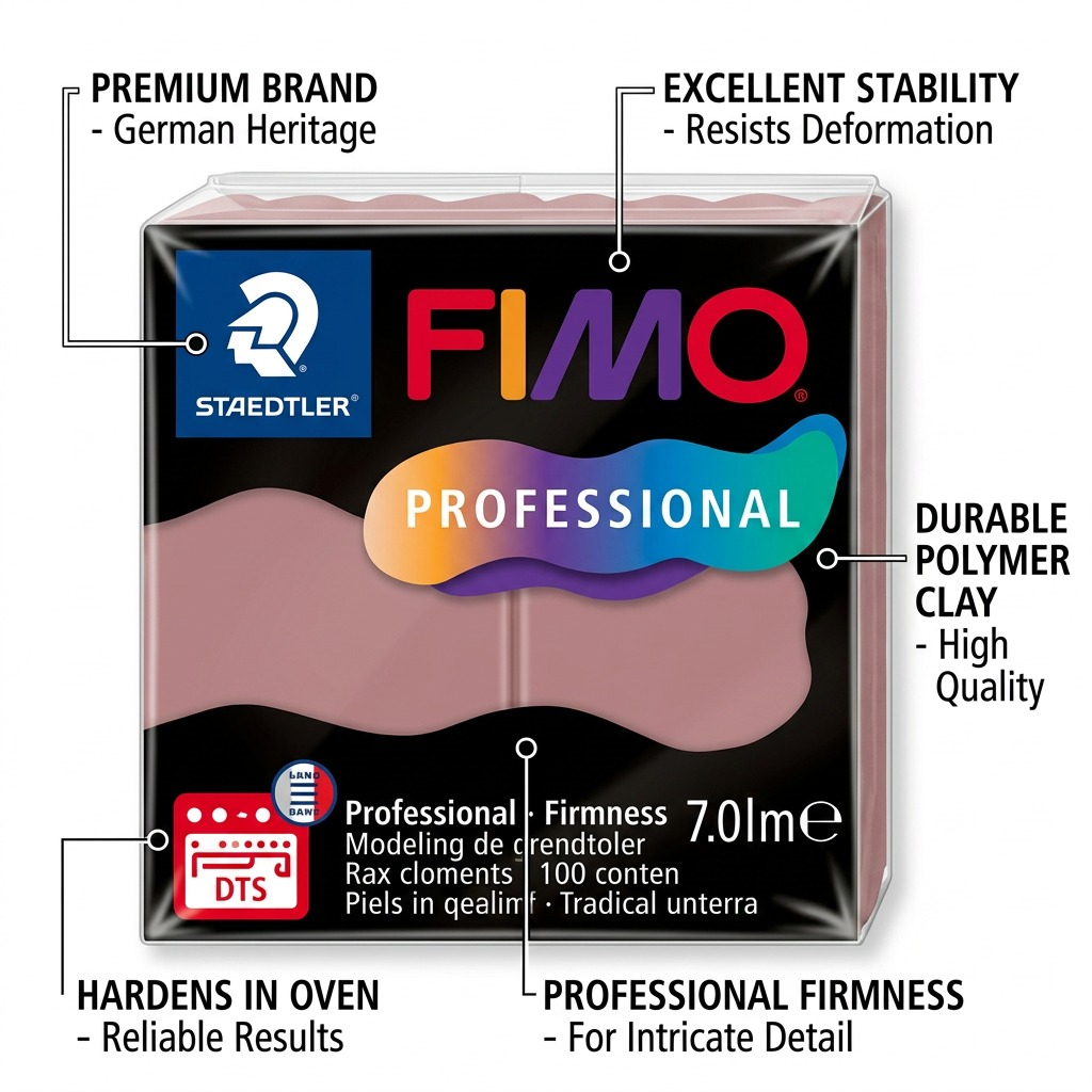 Staedtler Modelling Clay Fimo Professional Dusty Pink 57g (2 oz)