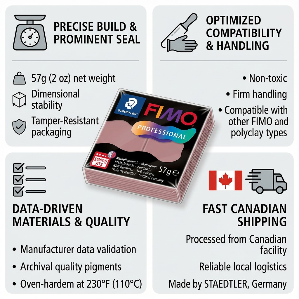 Staedtler Modelling Clay Fimo Professional Dusty Pink 57g (2 oz)