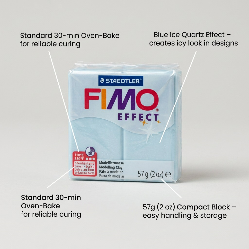 Staedtler Modelling Clay Fimo Effect Blue Ice Quartz 57g (2 oz)