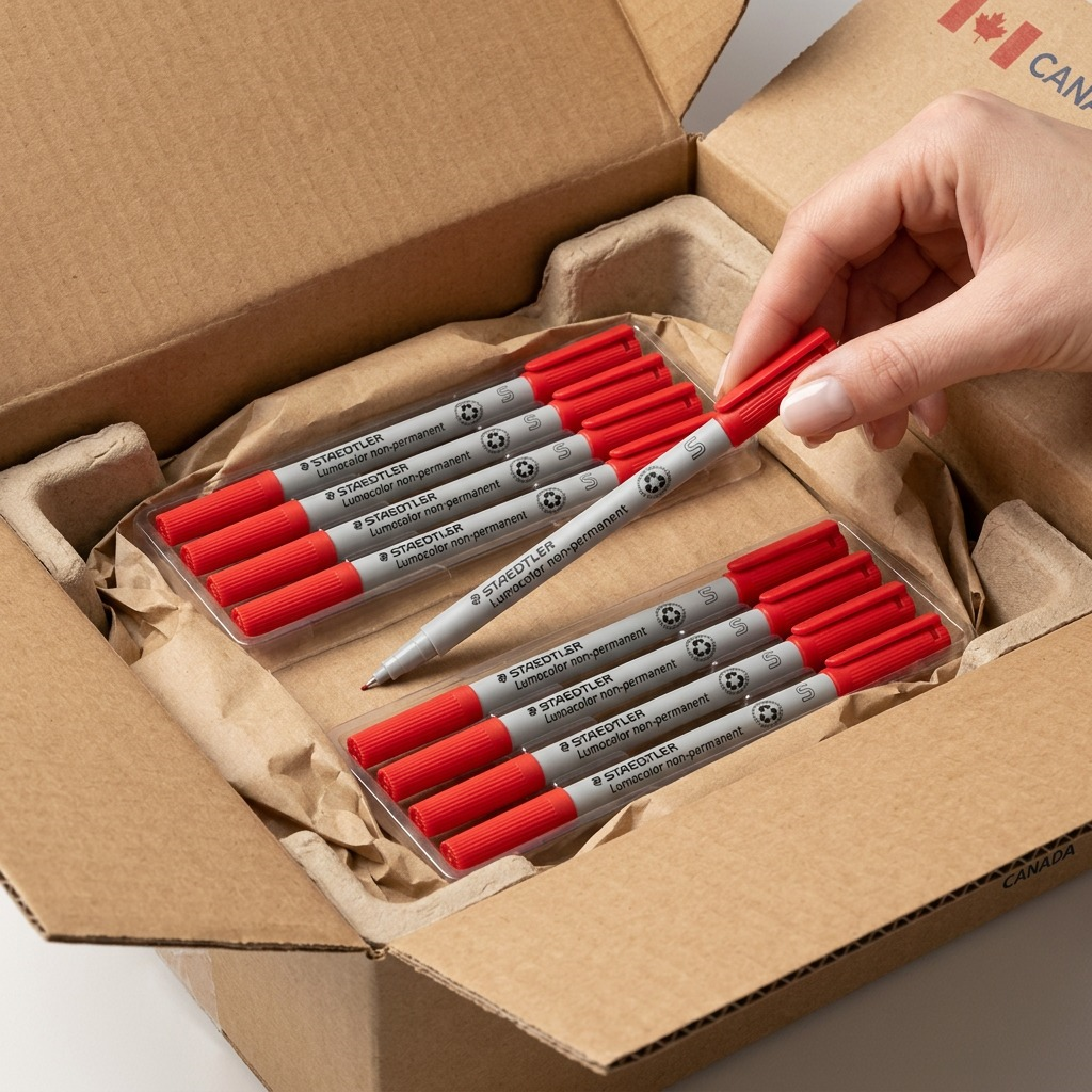 Staedtler Lumocolor Extra Fine Permanent Red Marker