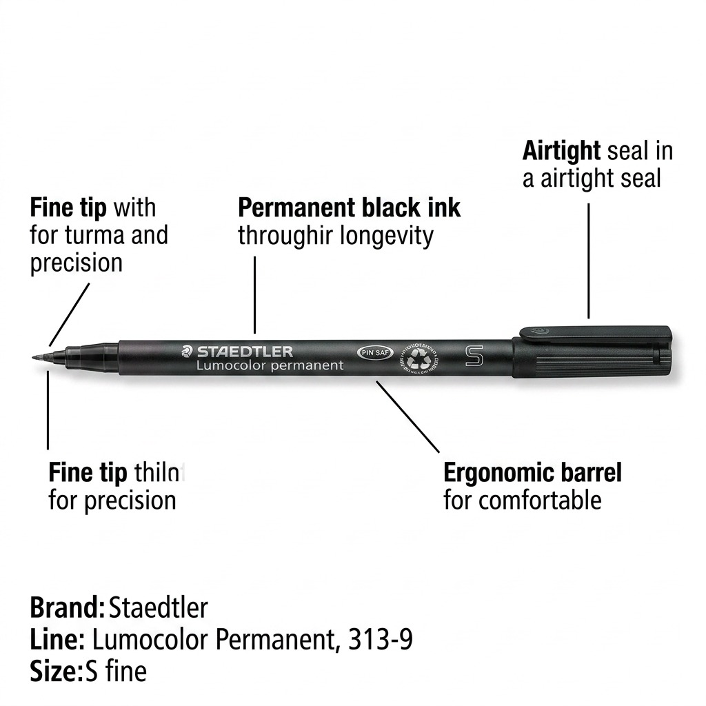 Staedtler Marker Lumocolor S Fine Permanent Black