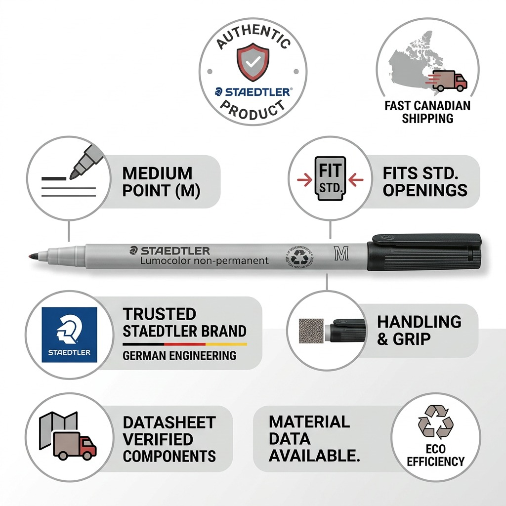 Staedtler Marker Lumocolor Water-Based Medium Black