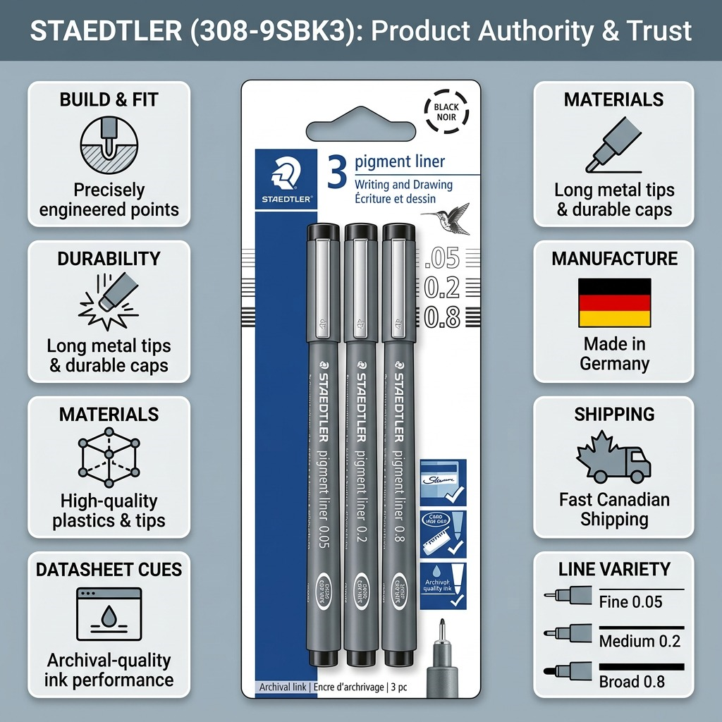 Staedtler Pigment Liner (005, 02, 08)