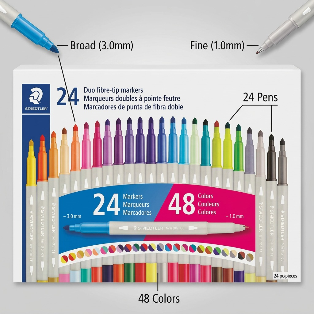 Staedtler Double-ended Twin Color 24-Pack