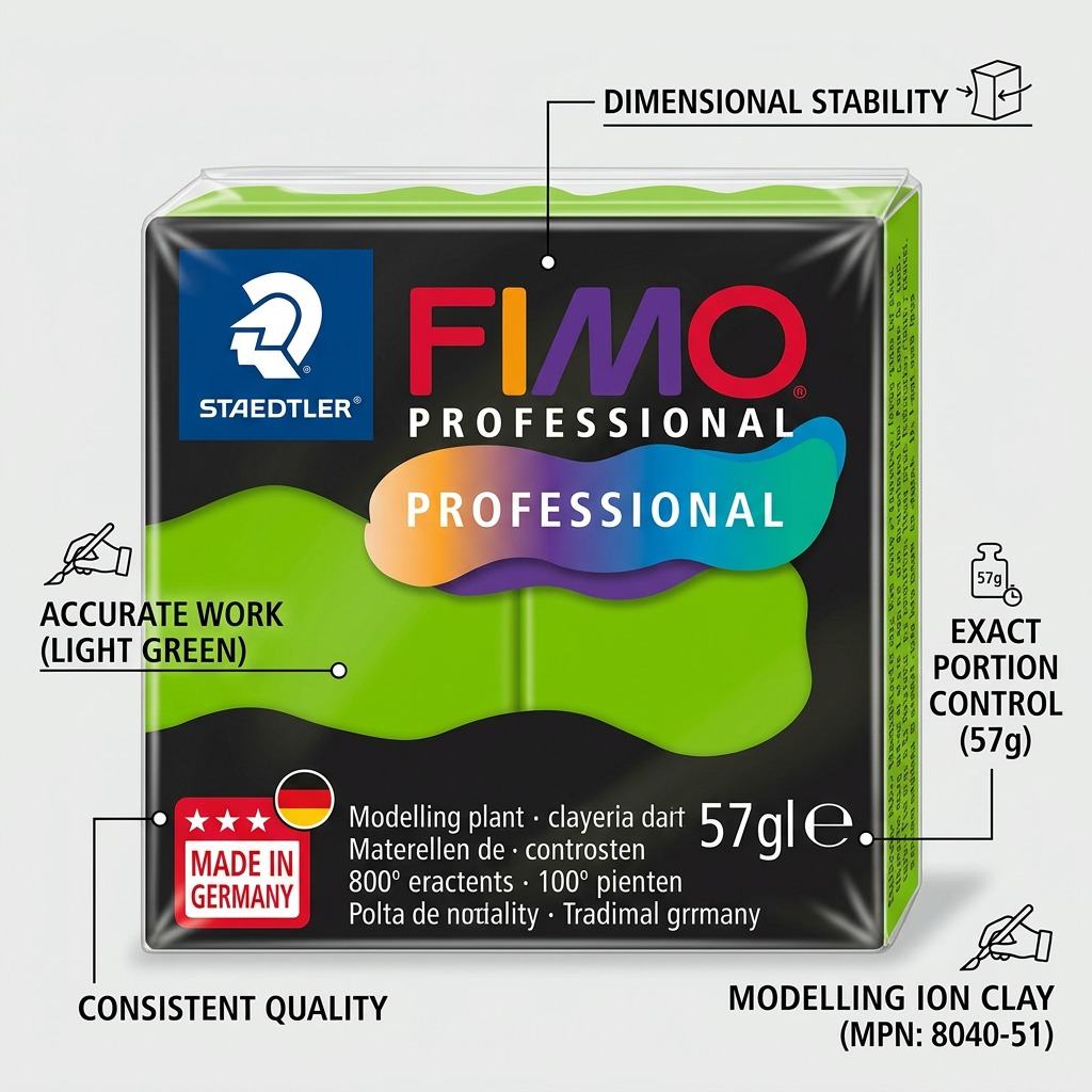 Staedtler Modelling Clay Fimo Professional Light Green 57g (2 oz)