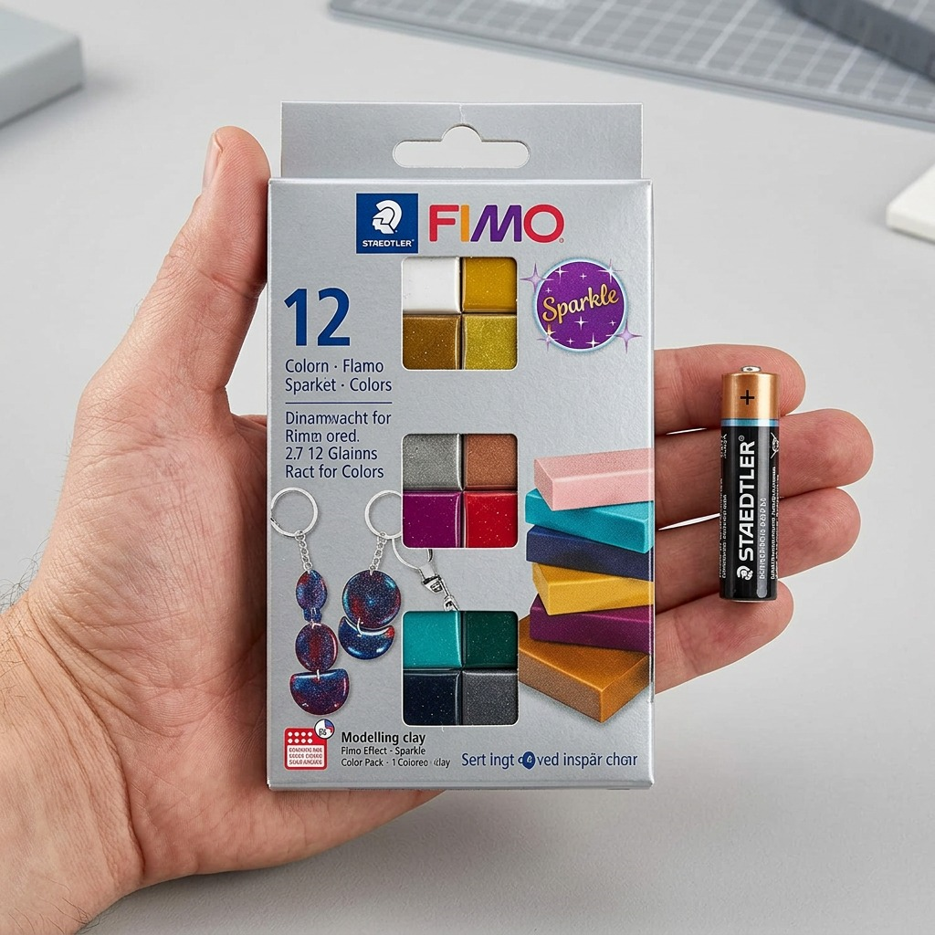 Staedtler Set Modelling Clay Fimo Effect Sparkle 12 Color Pack