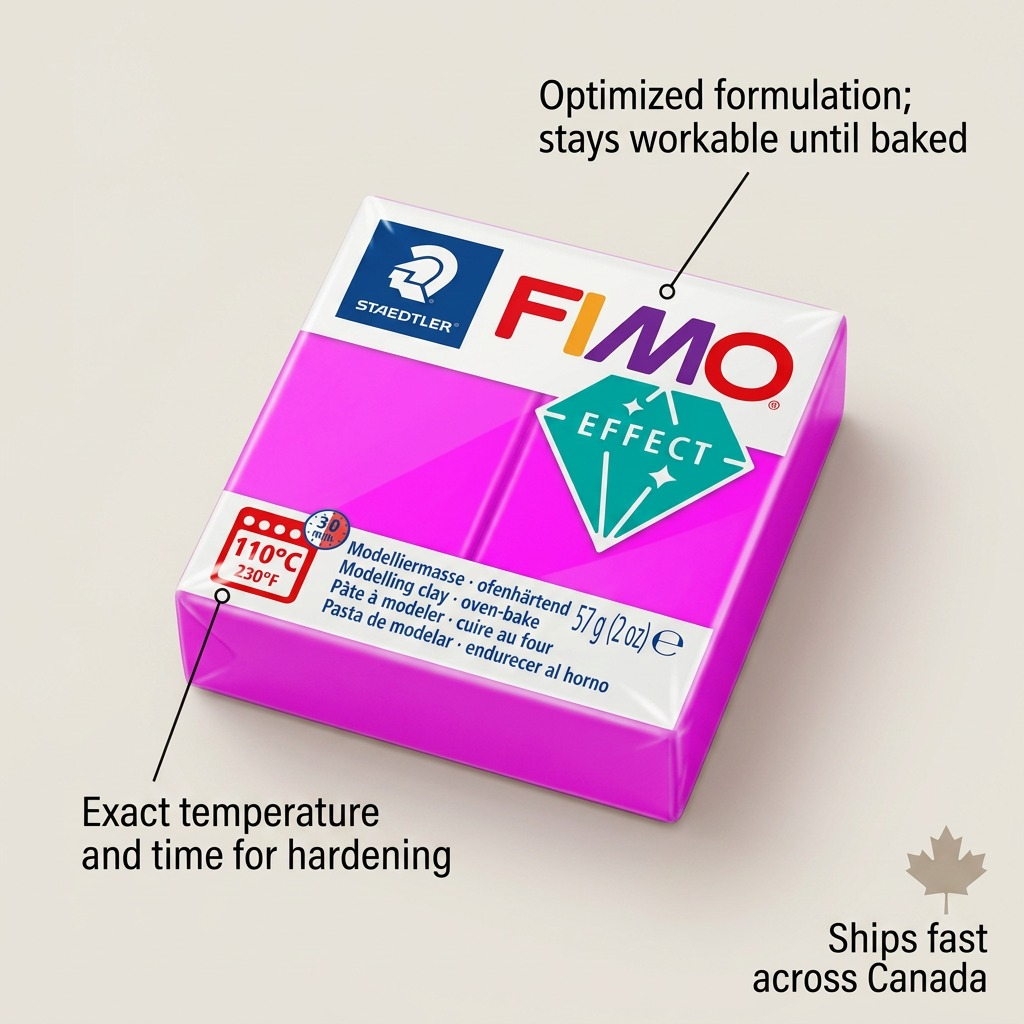 Staedtler Modelling Clay Fimo Effect Neon Purple 57g (2 oz)