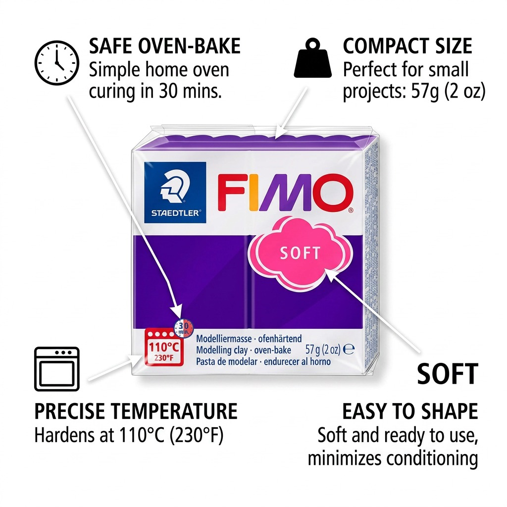 Staedtler Modelling Clay Fimo Soft Plum 57g (2 oz)