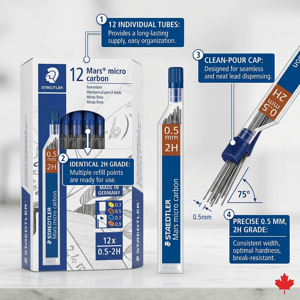 Staedtler Mars M. 0.5mm 2H 12 Tubes O