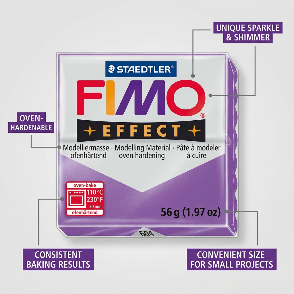 Staedtler Modelling Clay Fimo Effect Purple 57g (2 oz)