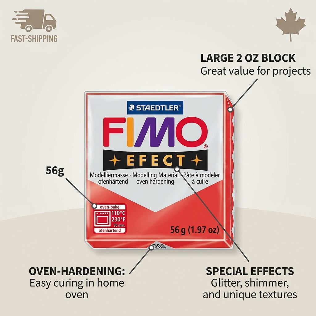 Staedtler Modelling Clay Fimo Effect Red 57g (2 oz)