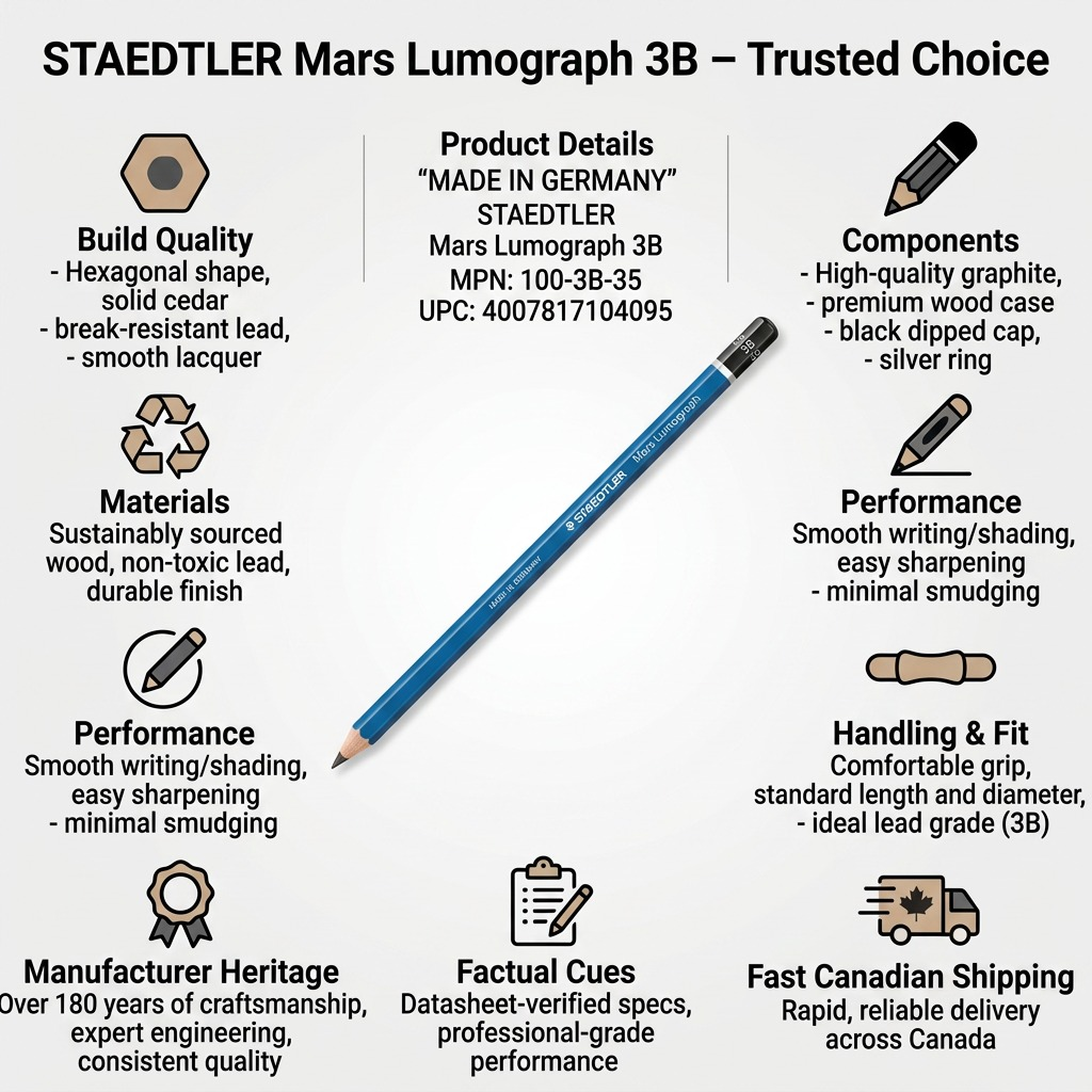 Staedtler Pencil Lumograph 3B - Replaces 100-3B-11