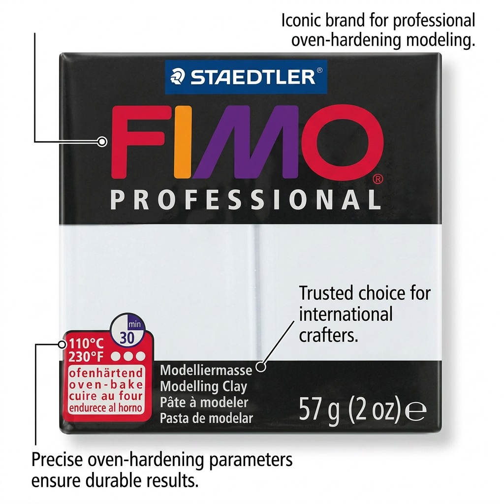 Staedtler Modelling Clay Fimo Professional White 57g (2 oz)