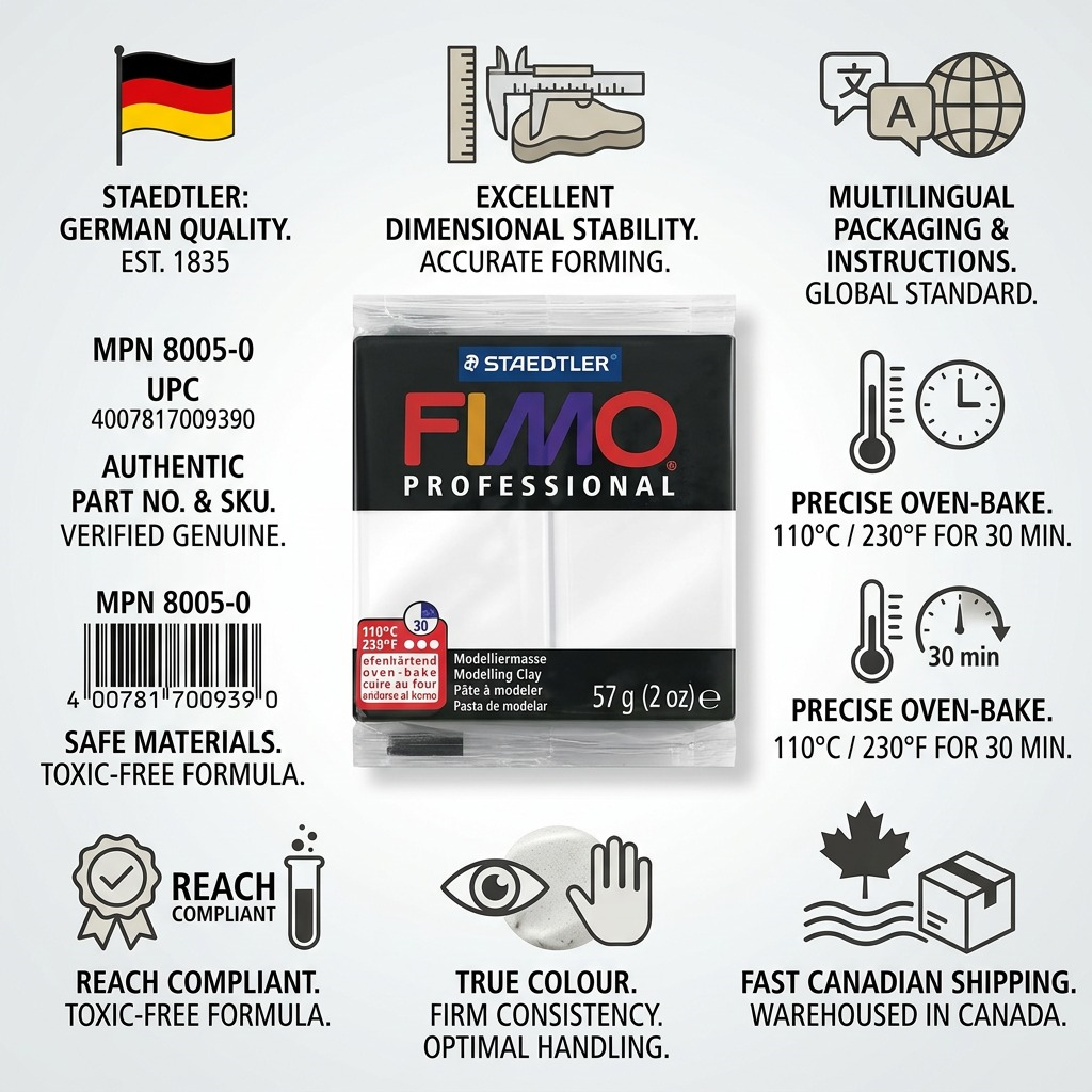 Staedtler Modelling Clay Fimo Professional White 57g (2 oz)