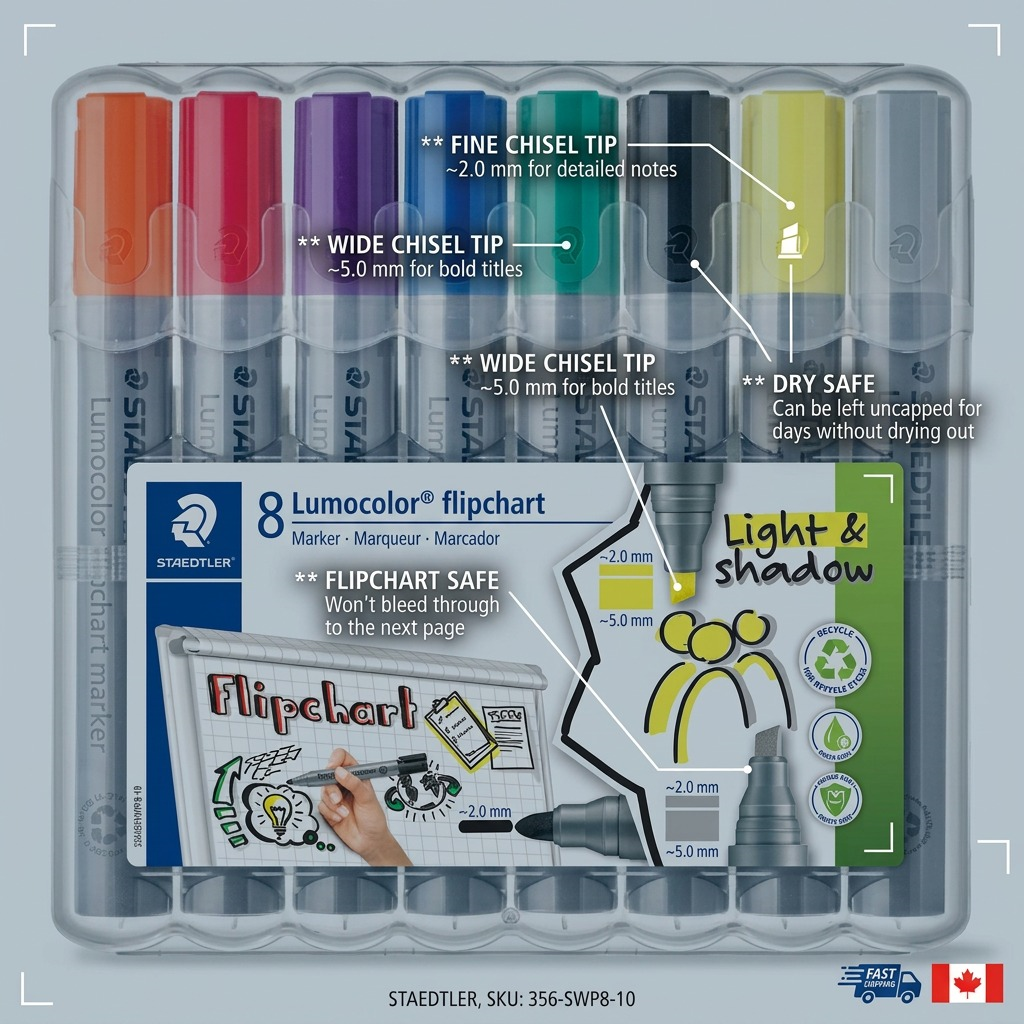 Staedtler Flipchart Marker Lumocolor 8-Pack Box
