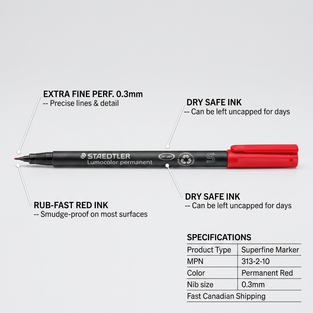 Staedtler Marker Lumocolor Xfine Permanent Red