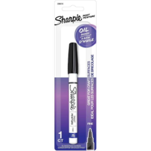 Sharpie Oil-Based Paint Marker, Fine Point, Black, 1 Count