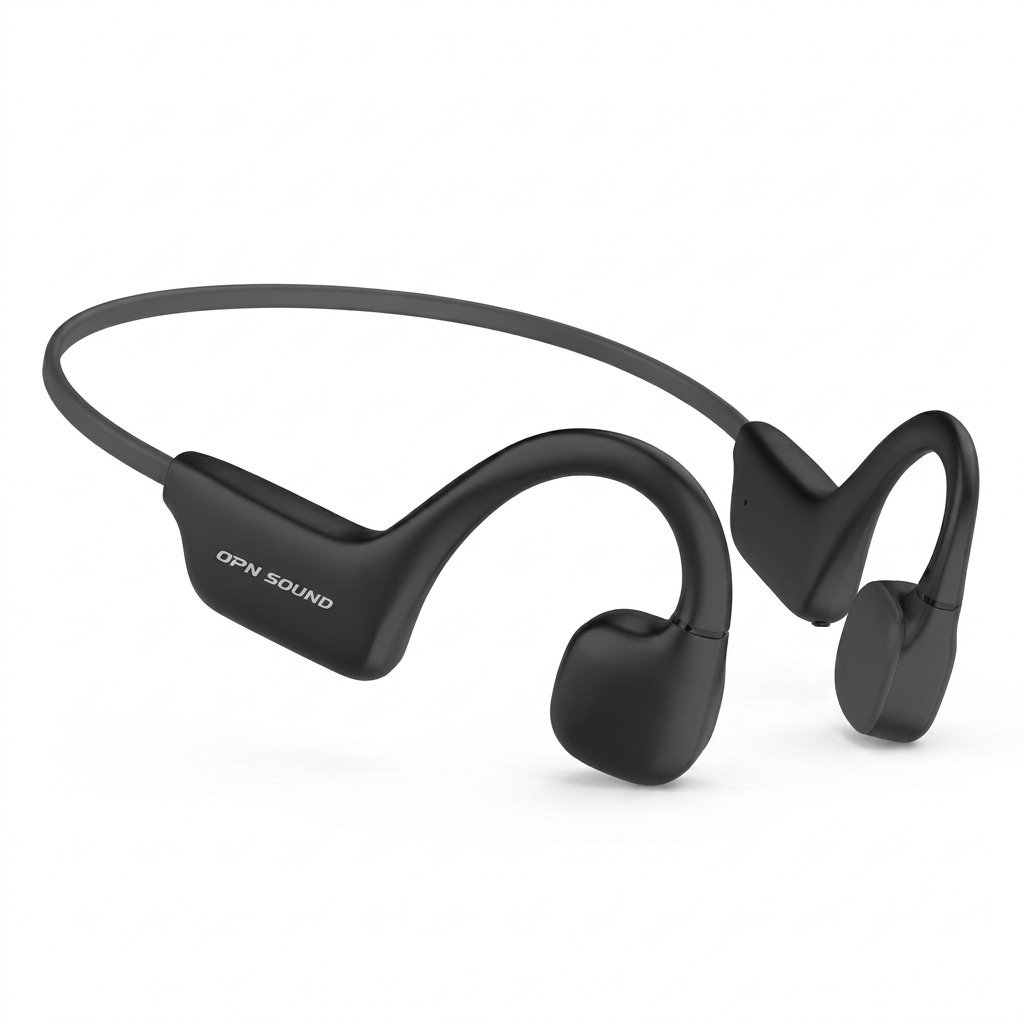 OPN Sound Osso Open-Ear Bone Conduction Wireless Headphones ? IPX5 Water Resistant, 9-Hour Battery (OS1000BC)