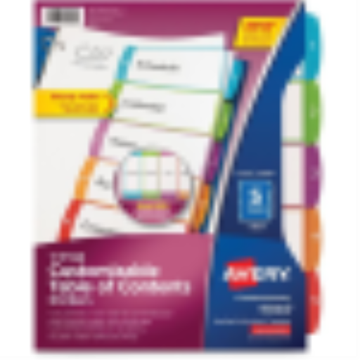 Onglets arqués Avery Ready Index pour laser/jet d'encre, contemporain, 1-5