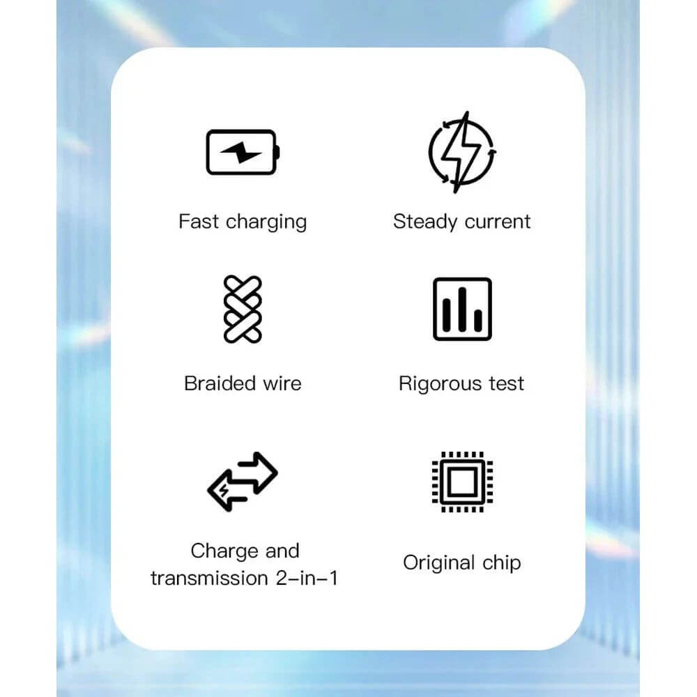 Câble de Charge Rapide Lightning vers USB Mlink 20W – Pour iPhone et iPad