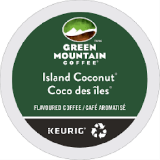 COFFEE-K CUP GREEN MOUNTAIN ISLAND COCONUT LIGHT ROAST 24/BX